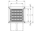 SCHROFF 19''-Fachboden ausziehbar - 19"FA AUS 2HE C=400 RED 7021