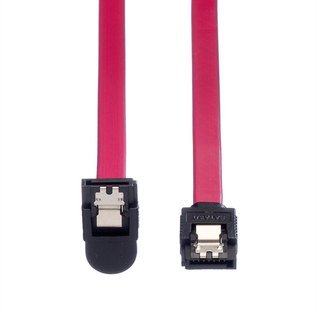 ROLINE Int. SATA 6.0 Gbit/s HDD-Kabel mit Schnappverschluss, gewinkelt, 0,5 m