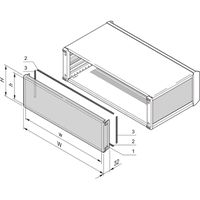 SCHROFF PropacPRO EMC Rear Panel, Full Width, 3 U, 84 HP