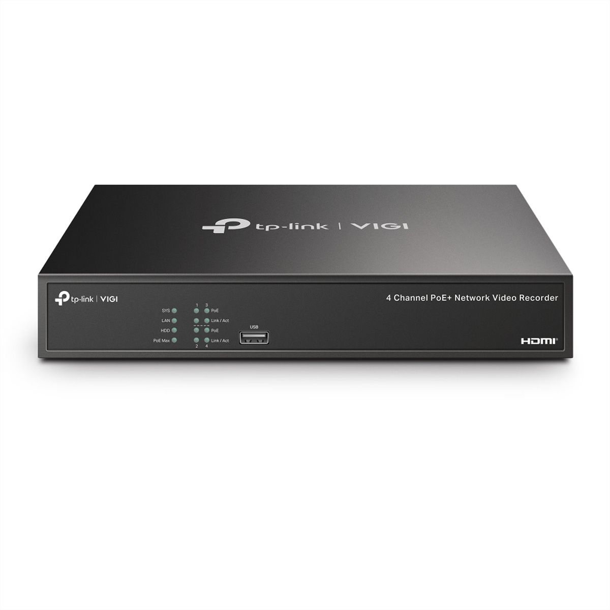TP-Link NVR1004H-4P-2TB NVR Enregistreur vidéo en réseau 4-CH, 4x PoE, 2 TB