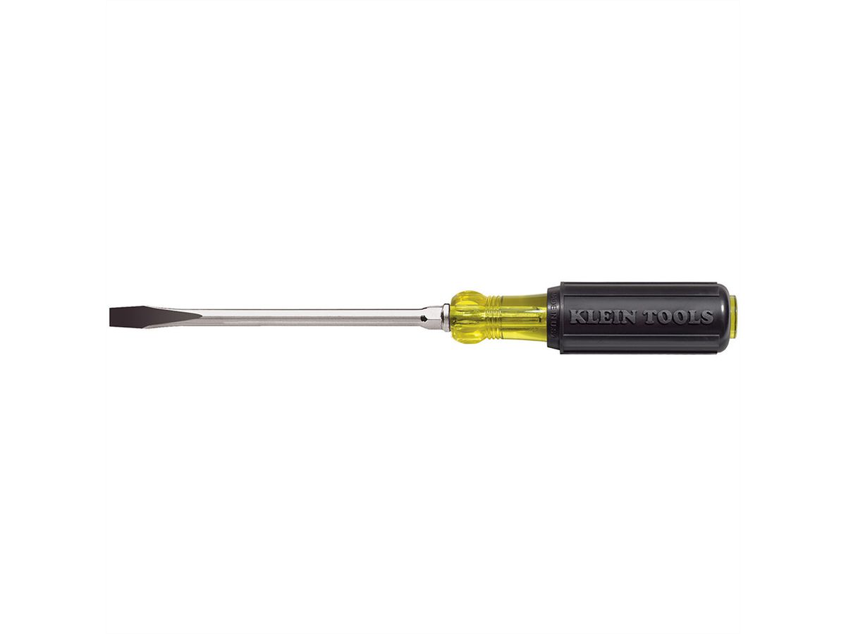 KLEIN TOOLS 602-4 Flach-Schraubendreher, 6,4-mm, 102 mm Rundschaft