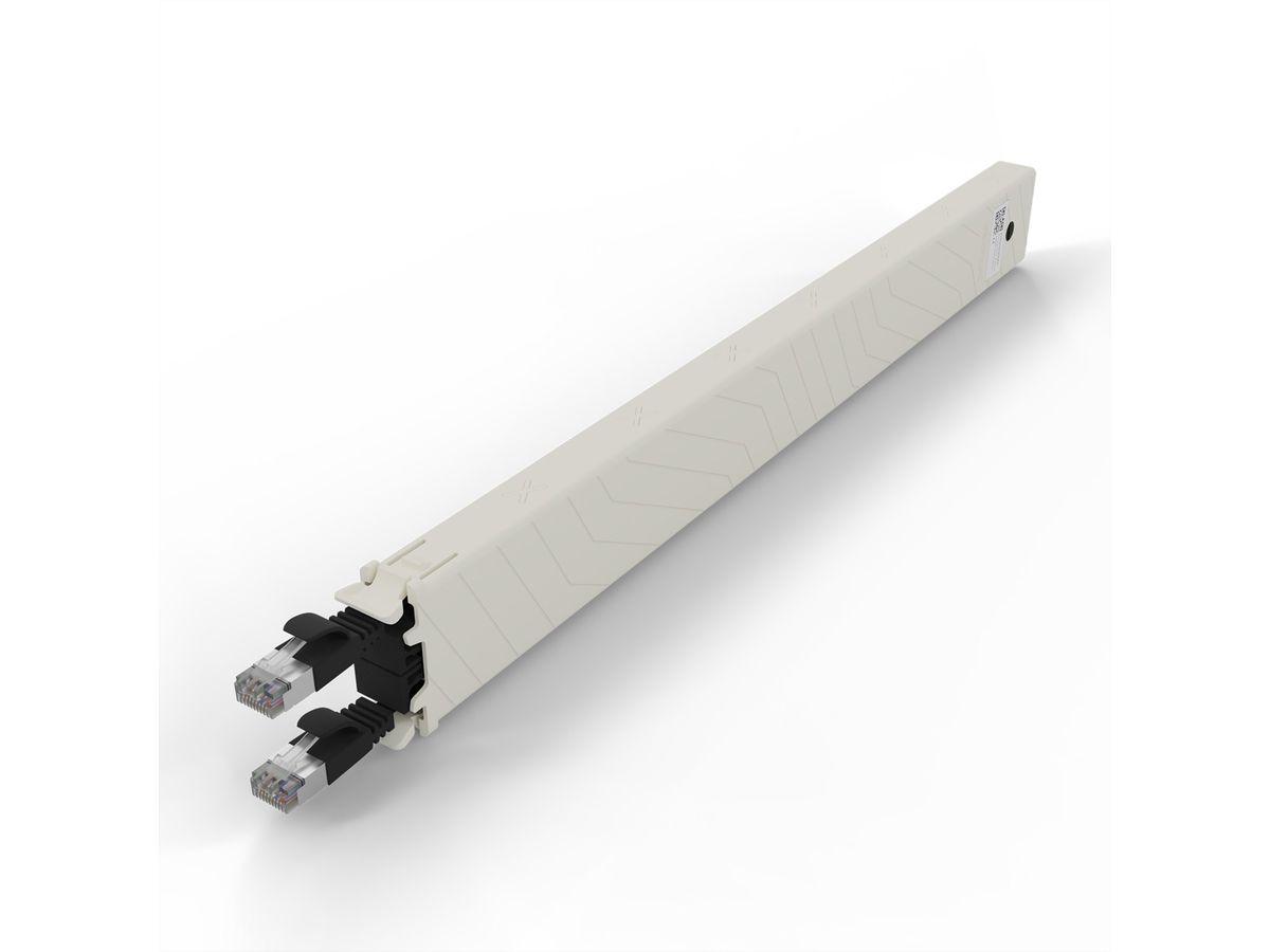 patchbox.one Cassette 8RU STP noir Cat.6a 0,8 m