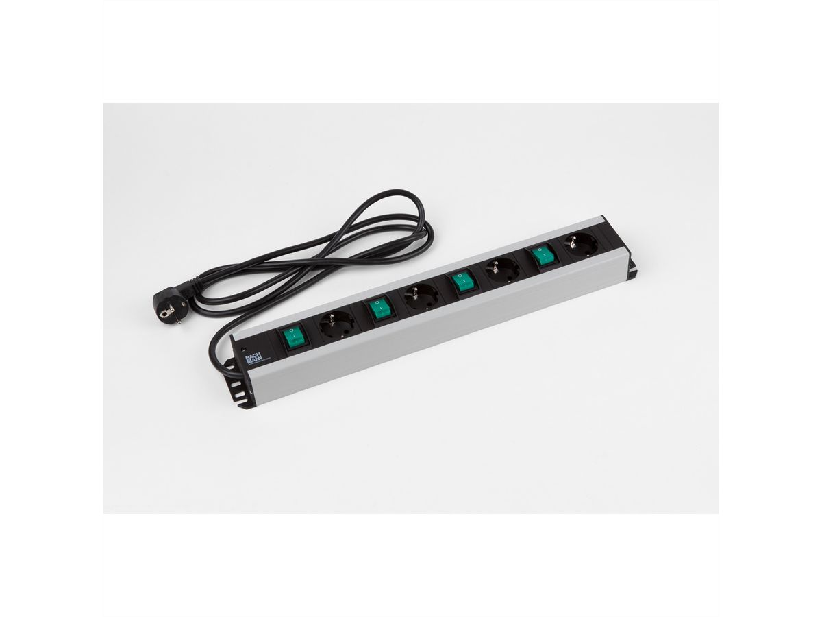 BACHMANN réglette de protection 4x contact de protection, 4x interrupteur, 2 m