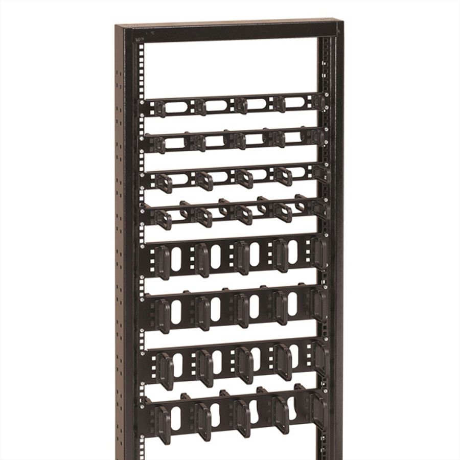 CONTEG 19"-Kabelführung 1 HE mit 5 Kabelösen 40 x 50 mm