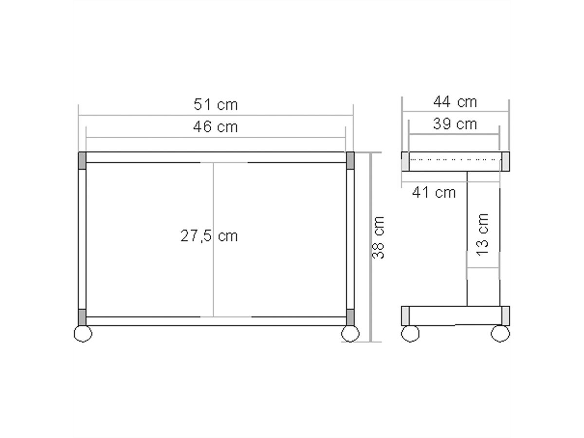 ROLINE Mini-poste imprimante, gris