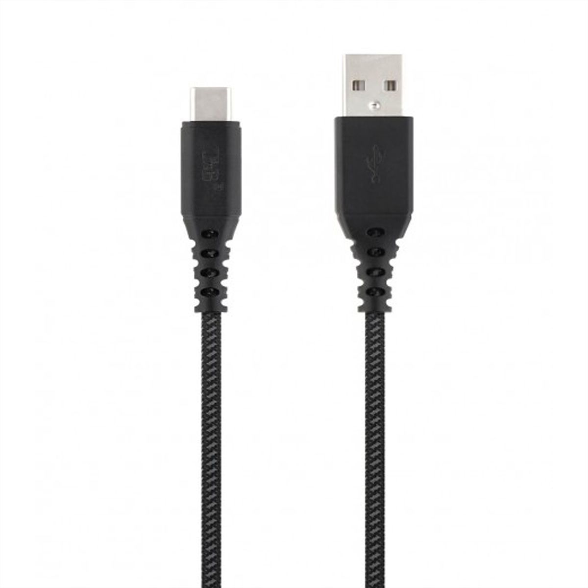 T'NB XW3M USB/USB C Kabel, schwarz/grau, 1,5 Meter