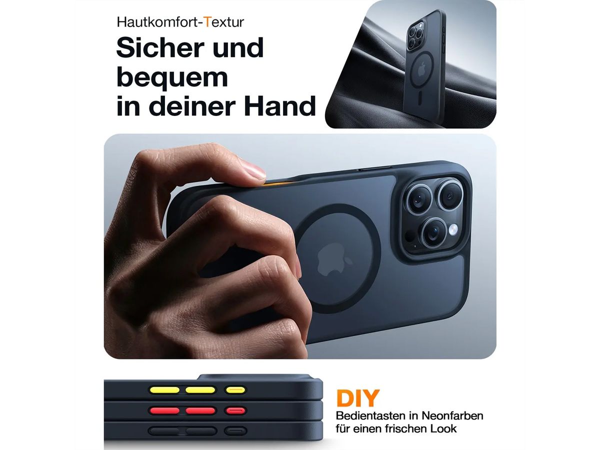 Torras étui portable Guardian iPhone 16 Pro, MagSafe, noir