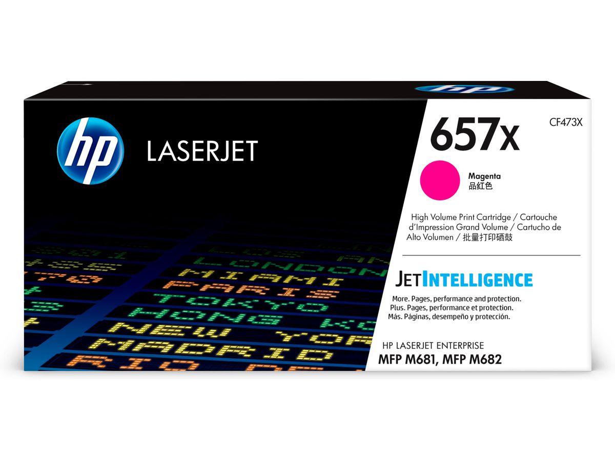 HP Cartouche de toner magenta 657X LaserJet grande capacité authentique