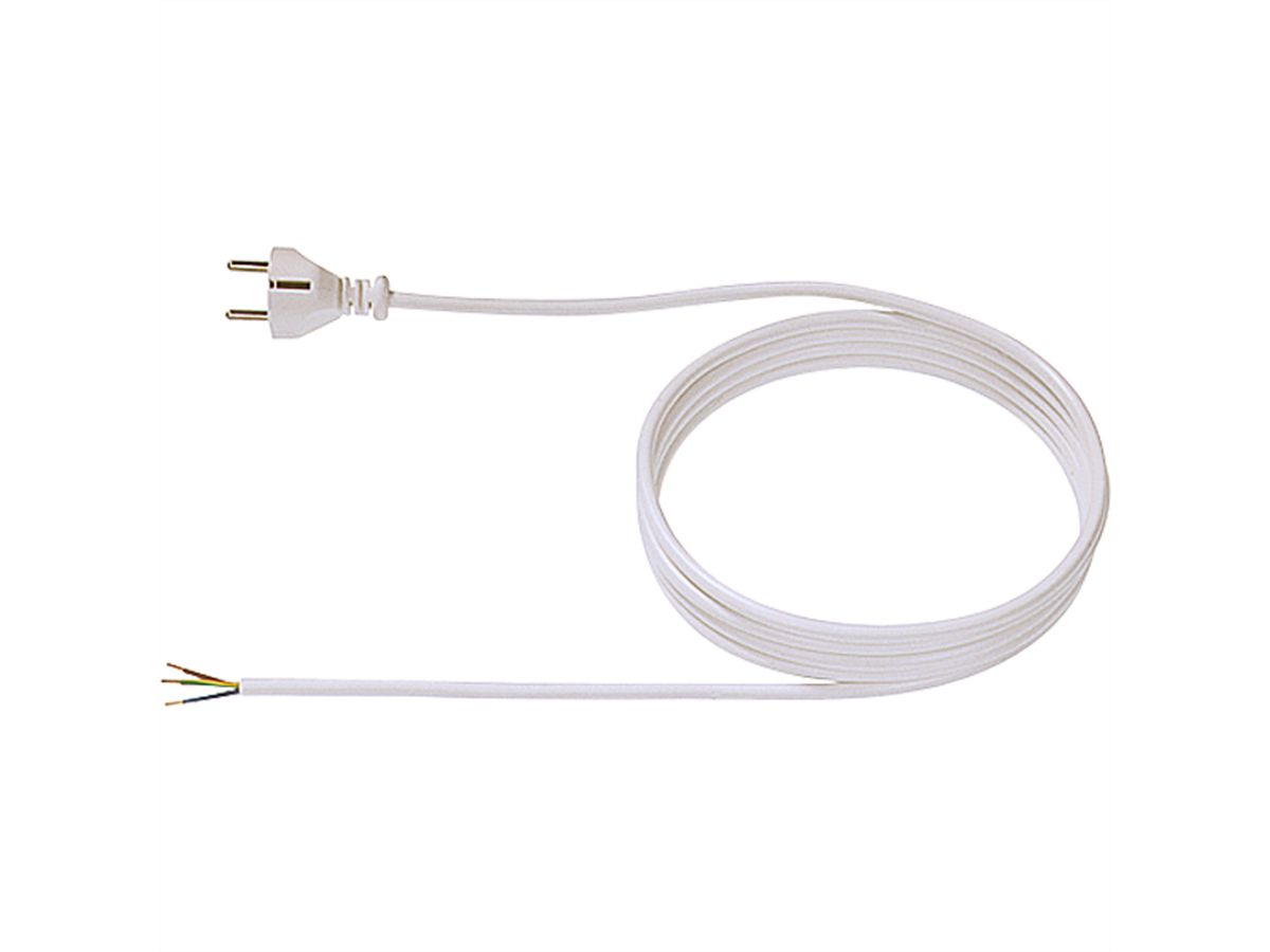 BACHMANN Zuleitung H03VV-F 3G0,75, einzeln verpackt, weiß, 3 m