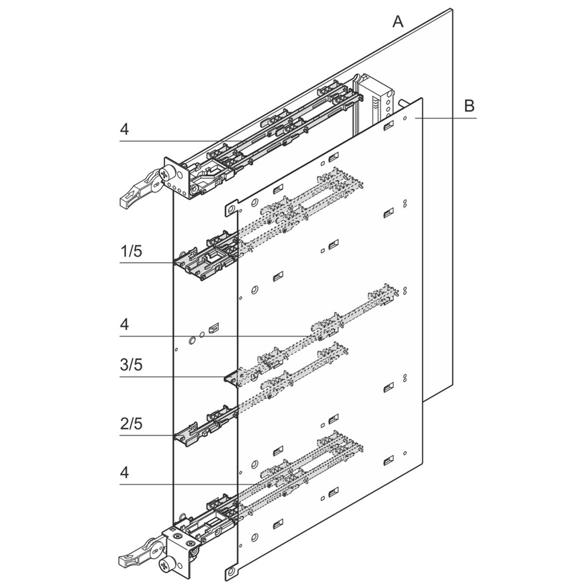 SCHROFF Strebe (Strut) - AMC STREBE MITTE LAY B 10STK