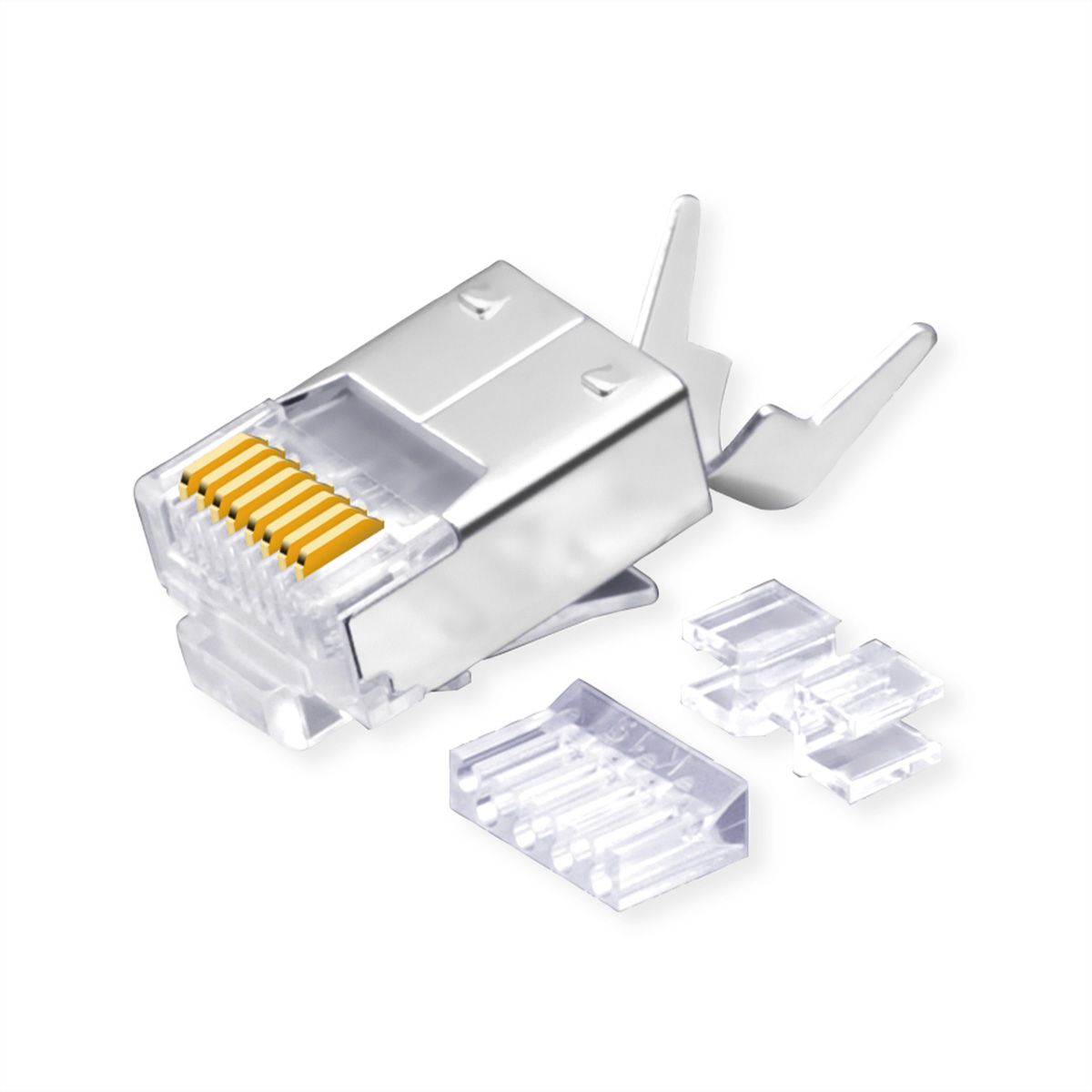 ROLINE Connecteur modulaire blindé RJ-45 Cat.6 (Classe E), format court, 10 unités