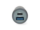 Nedis Auto-Ladegerät 48W, USB-C/USB-A, PD3.0, dunkelgrau