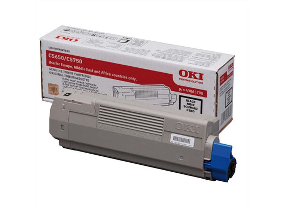 OKI Toner 43865708, schwarz für ca. 8.000 Seiten für C5650 / C5750