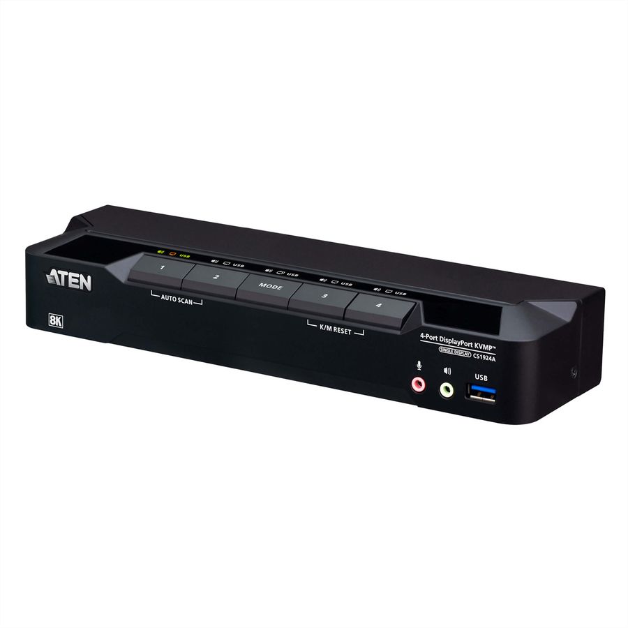 ATEN CS1924A 4-Port USB 3.0 8K DisplayPort KVM Switch