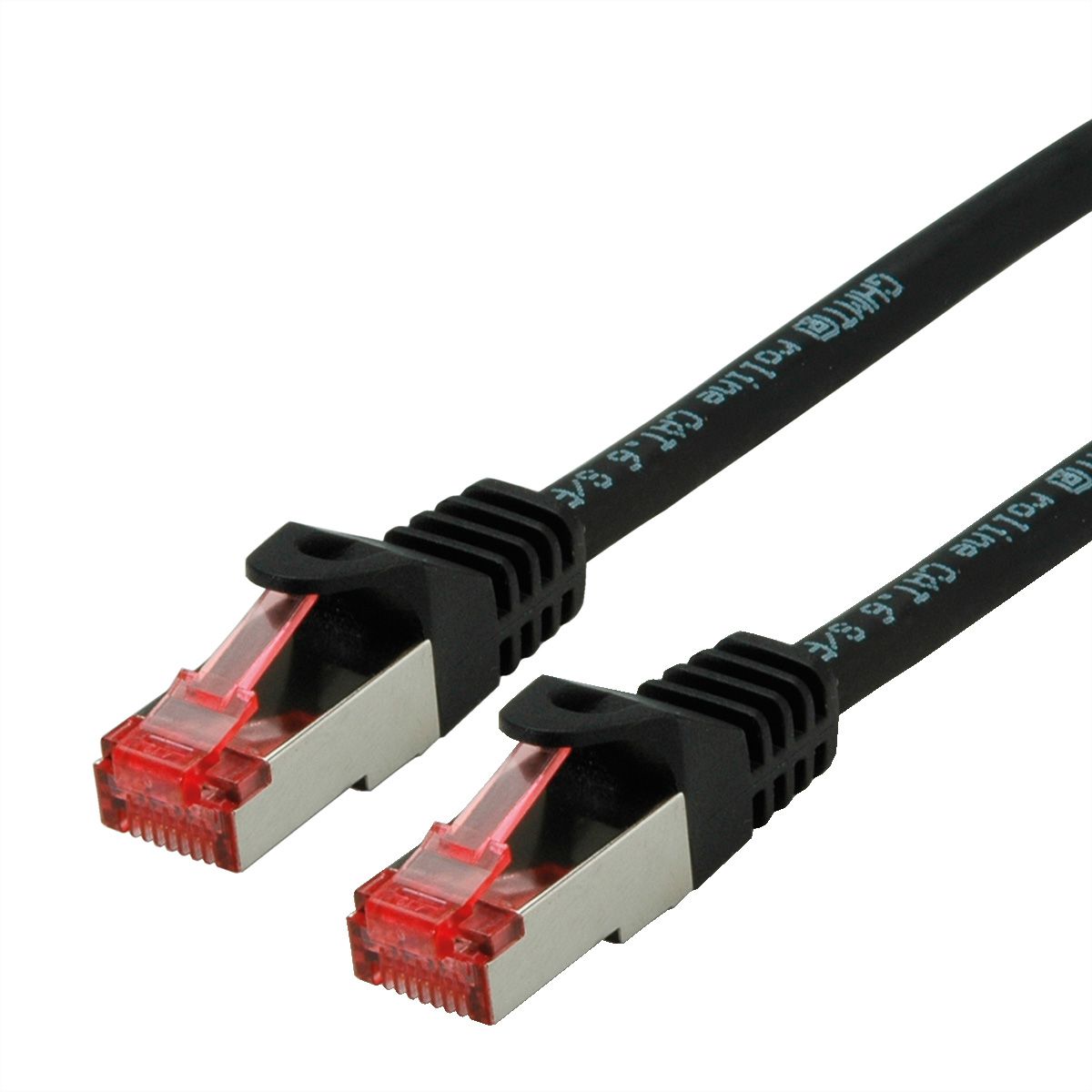 Cordon ROLINE S/FTP(PiMF) Cat.6, LSOH, Component Level, noir, 0,3 m