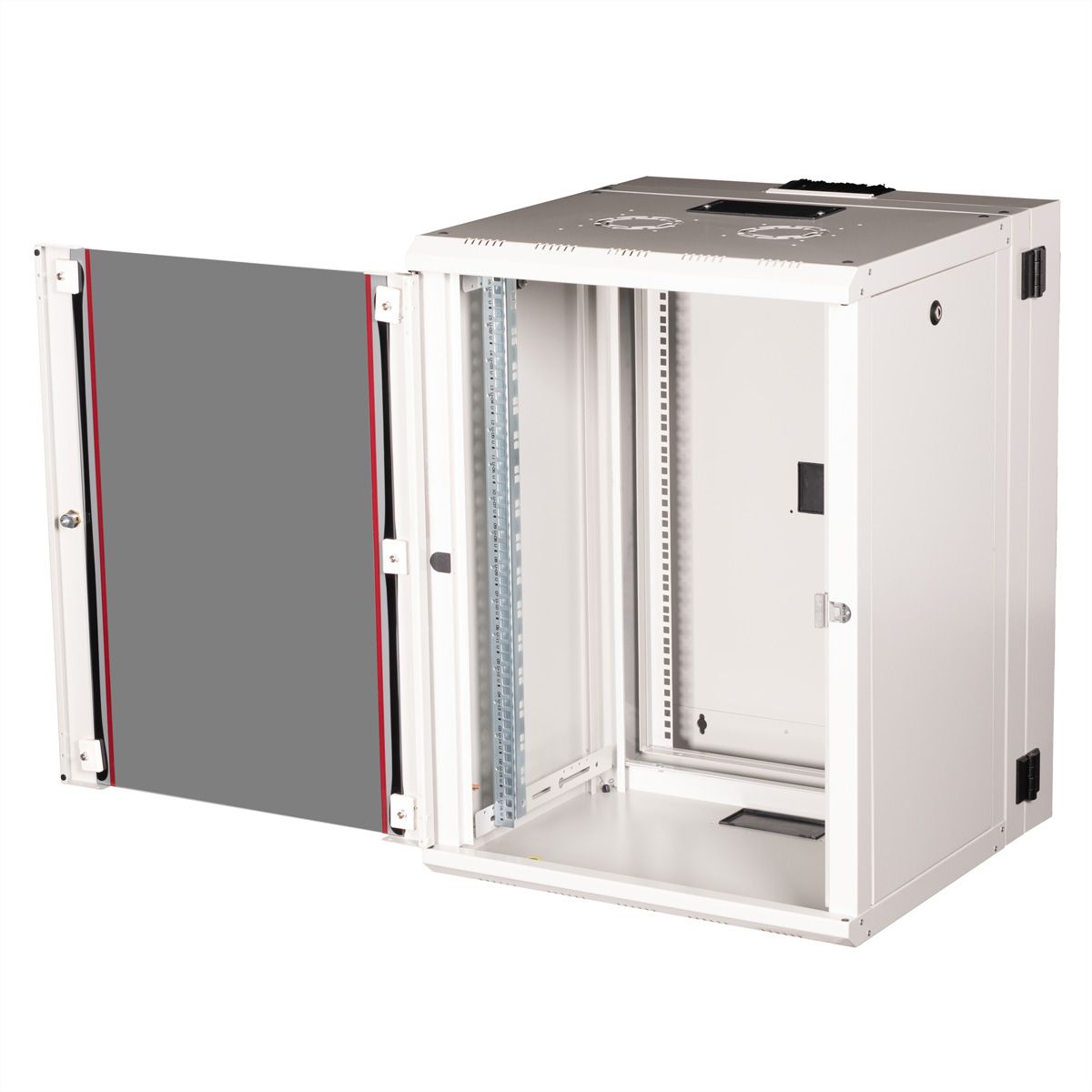 **DEMO**ROLINE 19-Zoll Wandgehäuse Pro 16 HE, 600x600 BxT zweiteilig schwenkbar grau