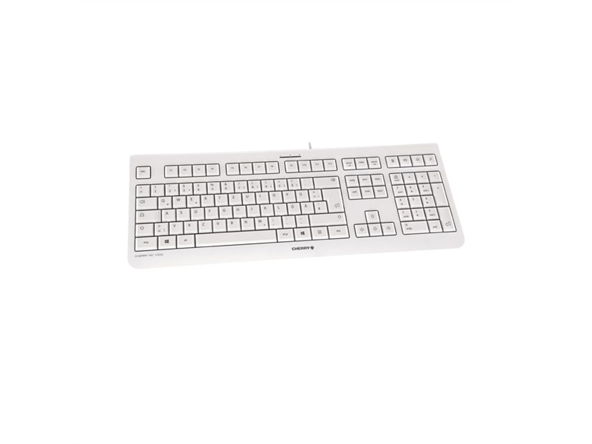 CHERRY Tastatur KC 1000, USB, hellgrau