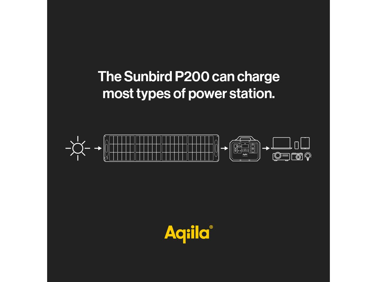 Aqiila Solarpanel Sunbird P200, 200W