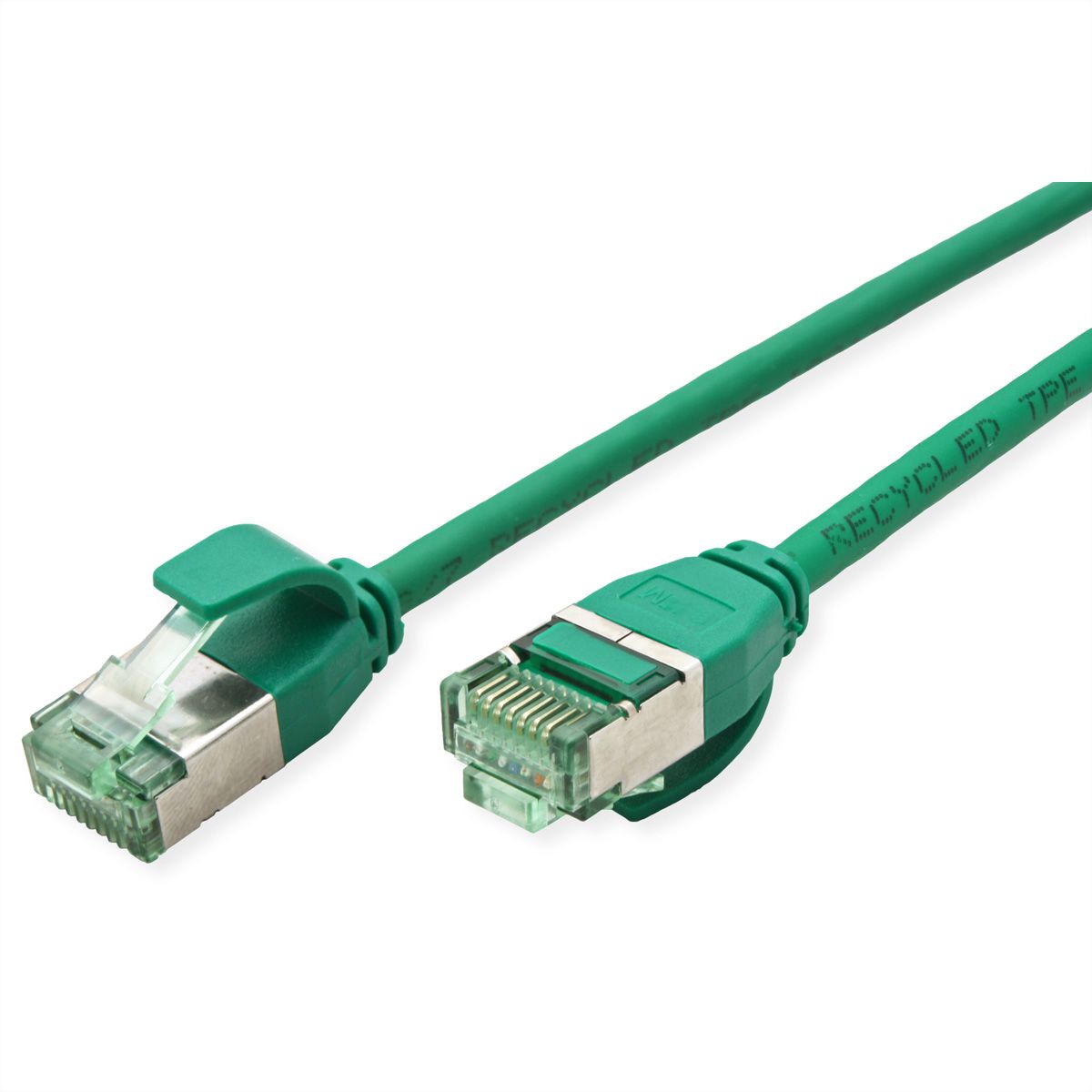 ROLINE RM Cordon DataCenter U/FTP Cat.6A (Classe EA), slim, vert, 2 m