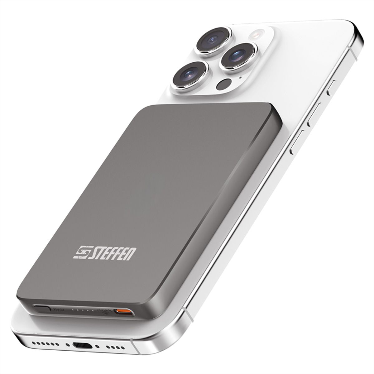 Steffen Powerbank Magnetic 15W , PD+Qi 5'000mAh max. 5V-3A