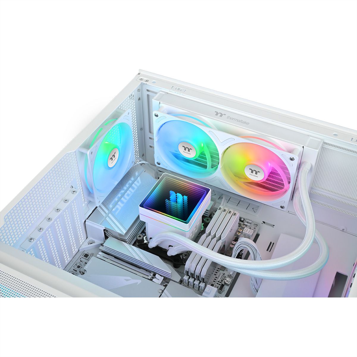 Thermaltake TH240 V3 ARGB Sync AIO CPU-Wasserkühlung, Snow White