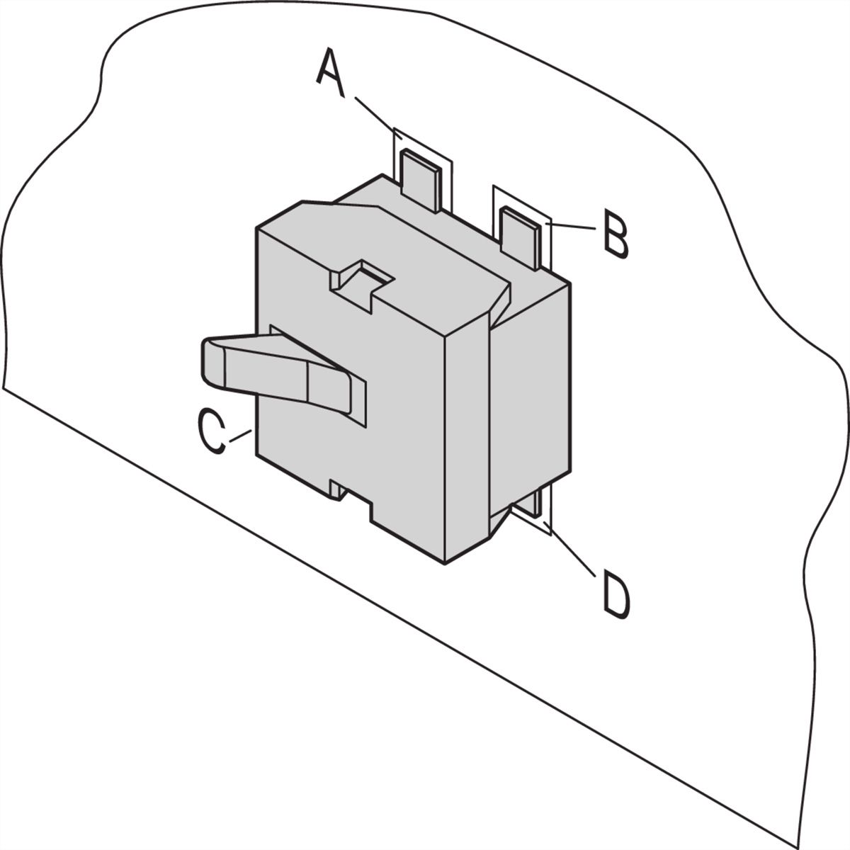 Microrupteur SCHROFF pour modules AMC