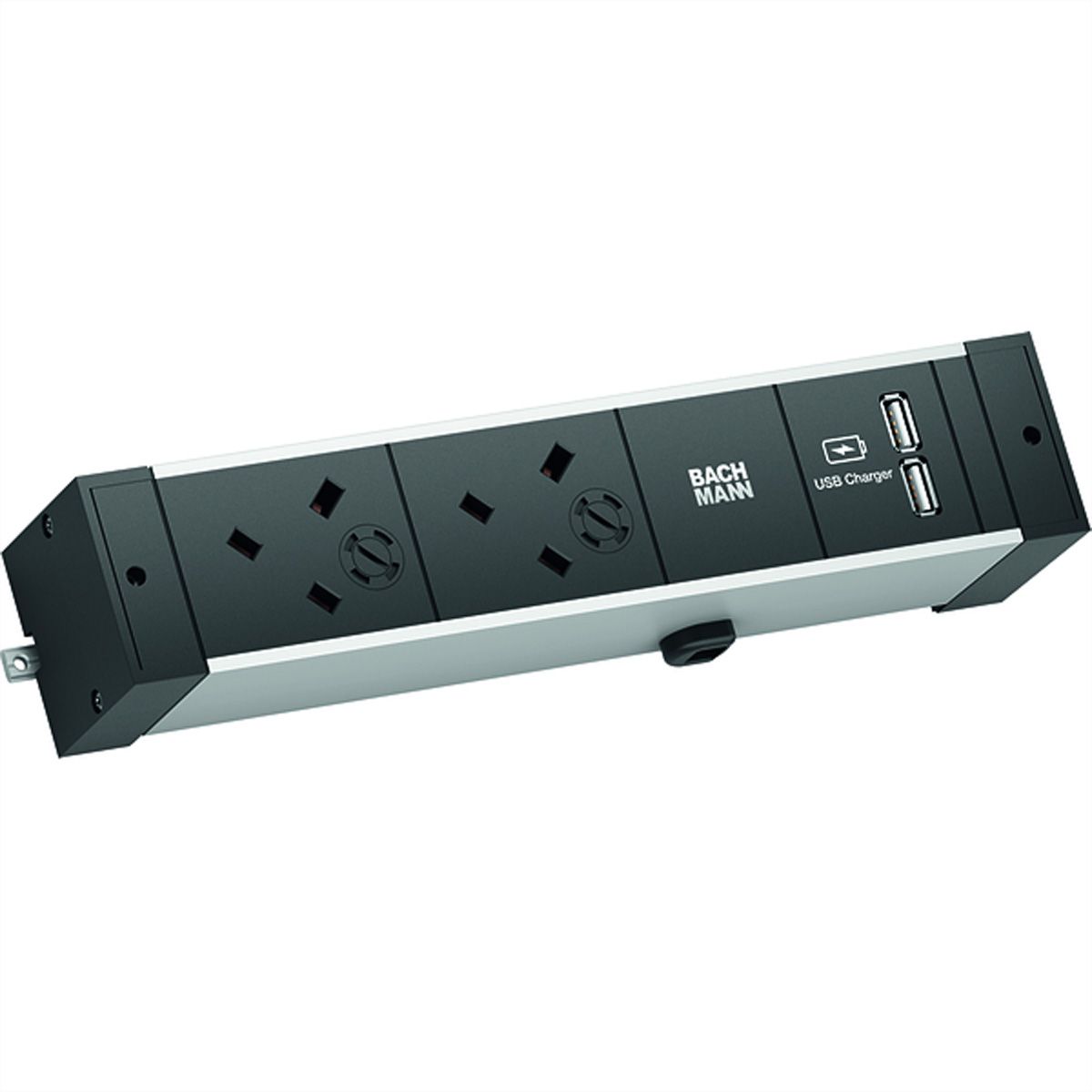 BACHMANN DESK RAIL 2xUK USB Charger, UK