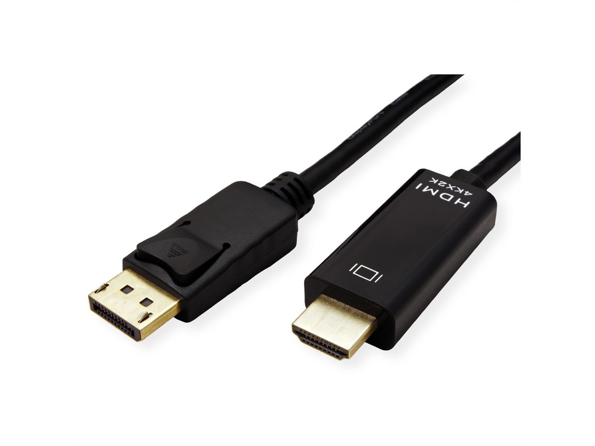 ROLINE Câble DisplayPort DP - UHDTV, Slim, M/M, noir, 3 m