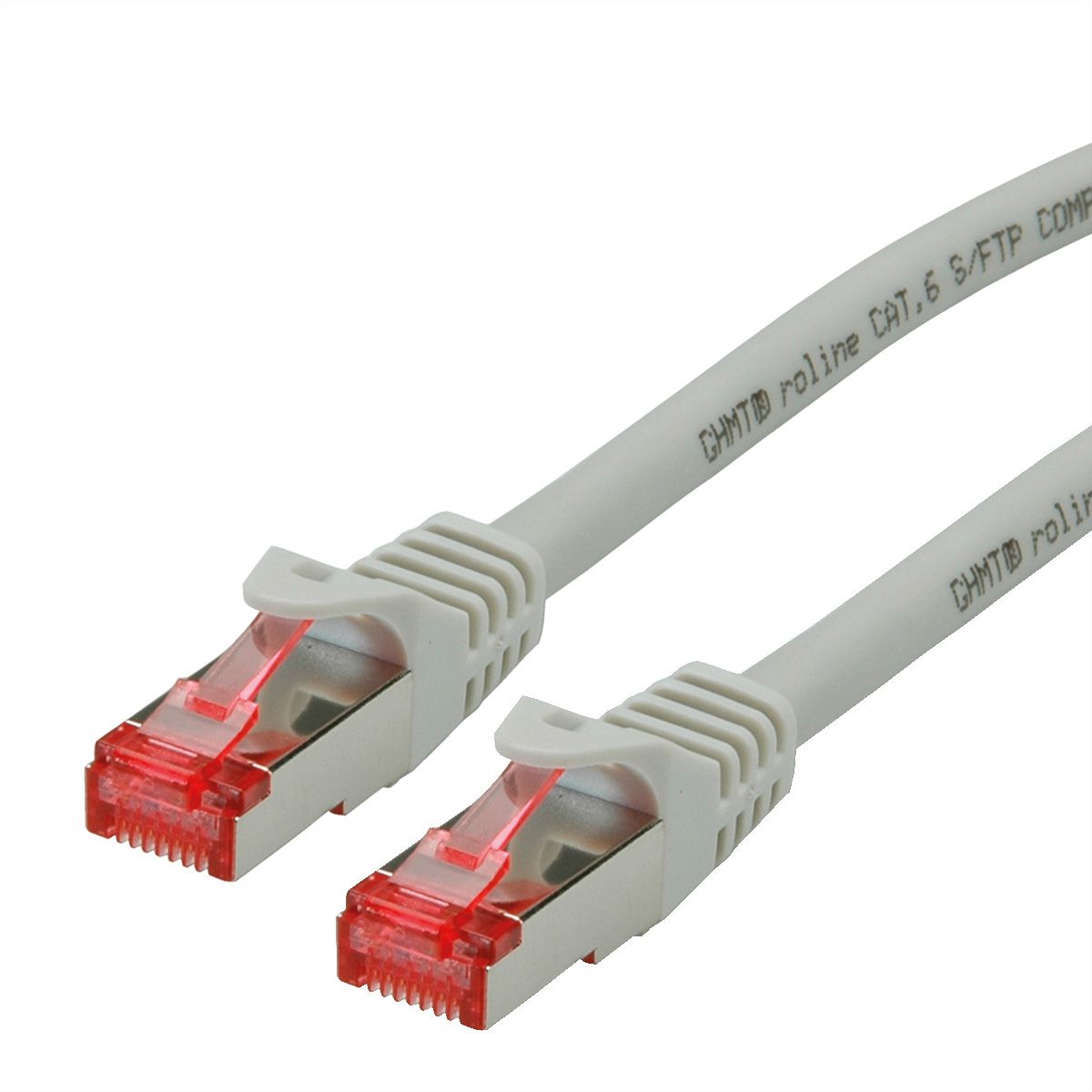 Cordon ROLINE S/FTP(PiMF) Cat.6, LSOH, Component Level, gris, 0,5 m