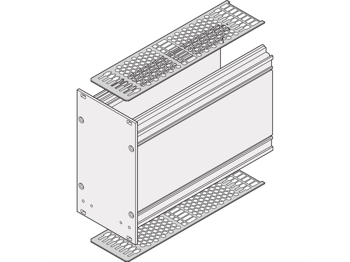 SCHROFF Deckblech für Kassetten - KAS DECKBLECH FS 21TE 227T