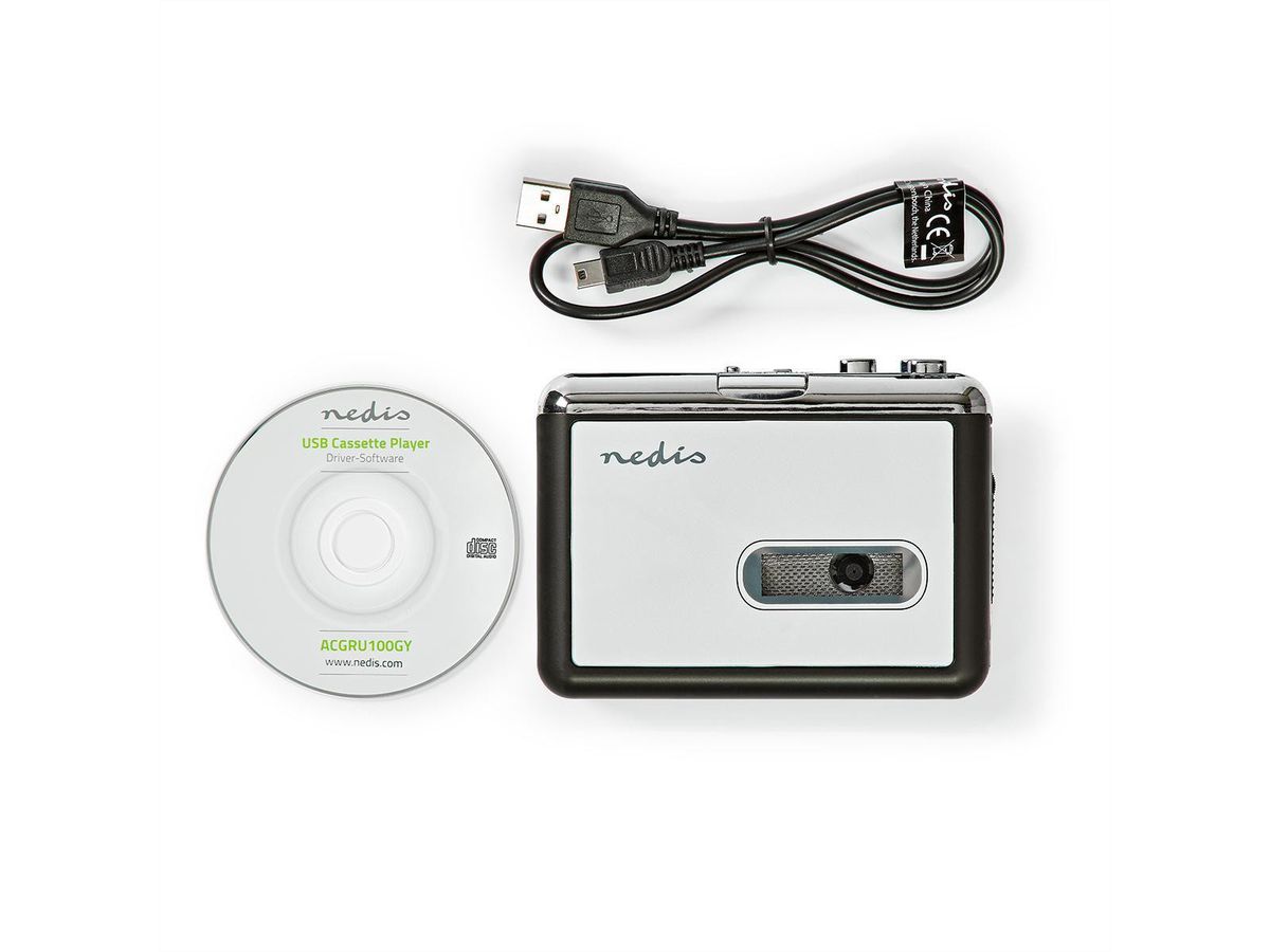 Nedis Cassetten Adapter 3.5 mm, Mini-USB