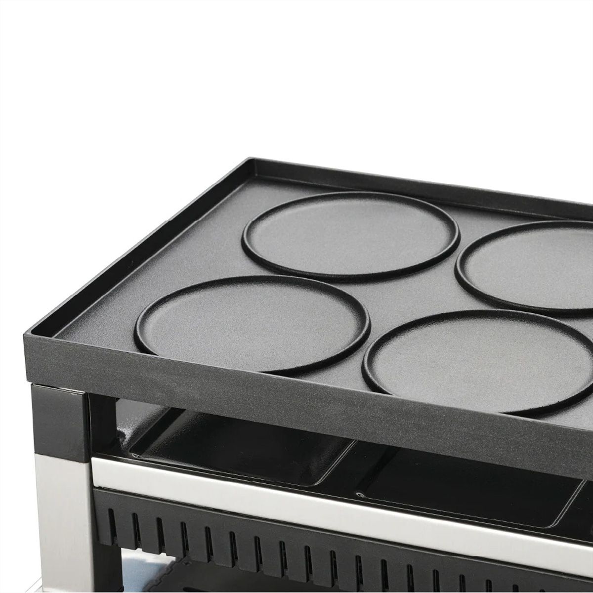 Grill à raclette et à pizza Solis pour 8 personnes, gris