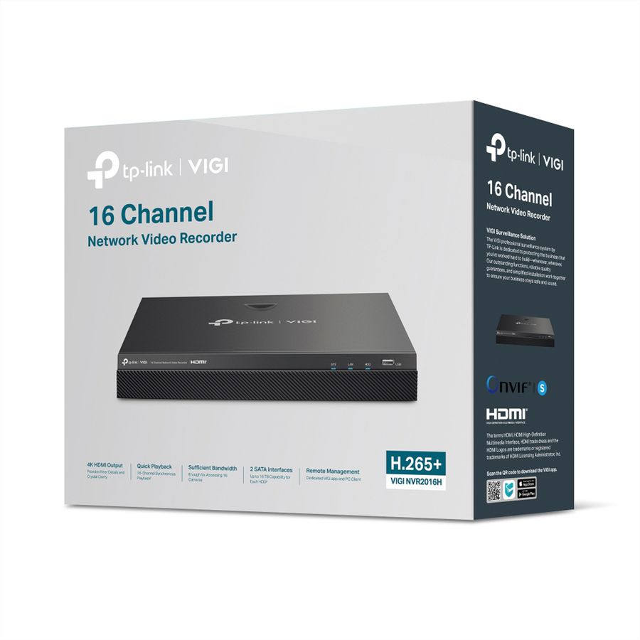 TP-Link NVR2016H NVR Enregistreur vidéo en réseau 16-CH
