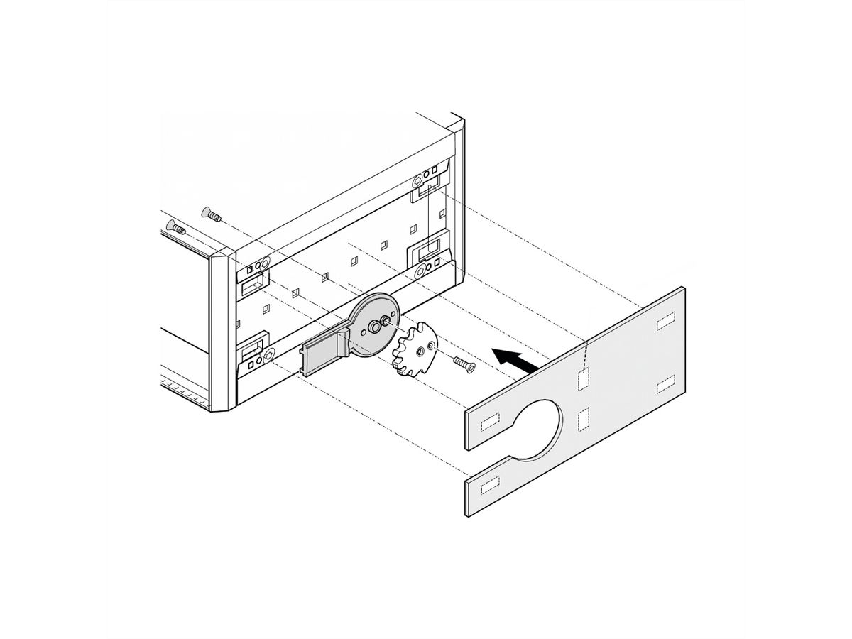 SCHROFF RatiopacPro Kit d'assemblage poignée basculante, 3 U, 42 CV, 435 mm