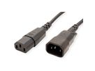 BACHMANN Kaltgeräte Kabel C13-C14, H05VV-F 3G1,0mm², schwarz, 1 m