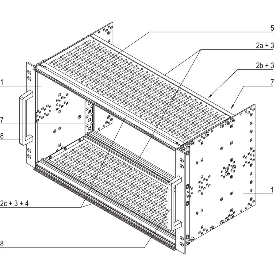 SCHROFF Bausatz, EN 50155, geschirmt, für CompactPCI Anwendungen - BGTR PRO IEEE 6HE 84TE 235T