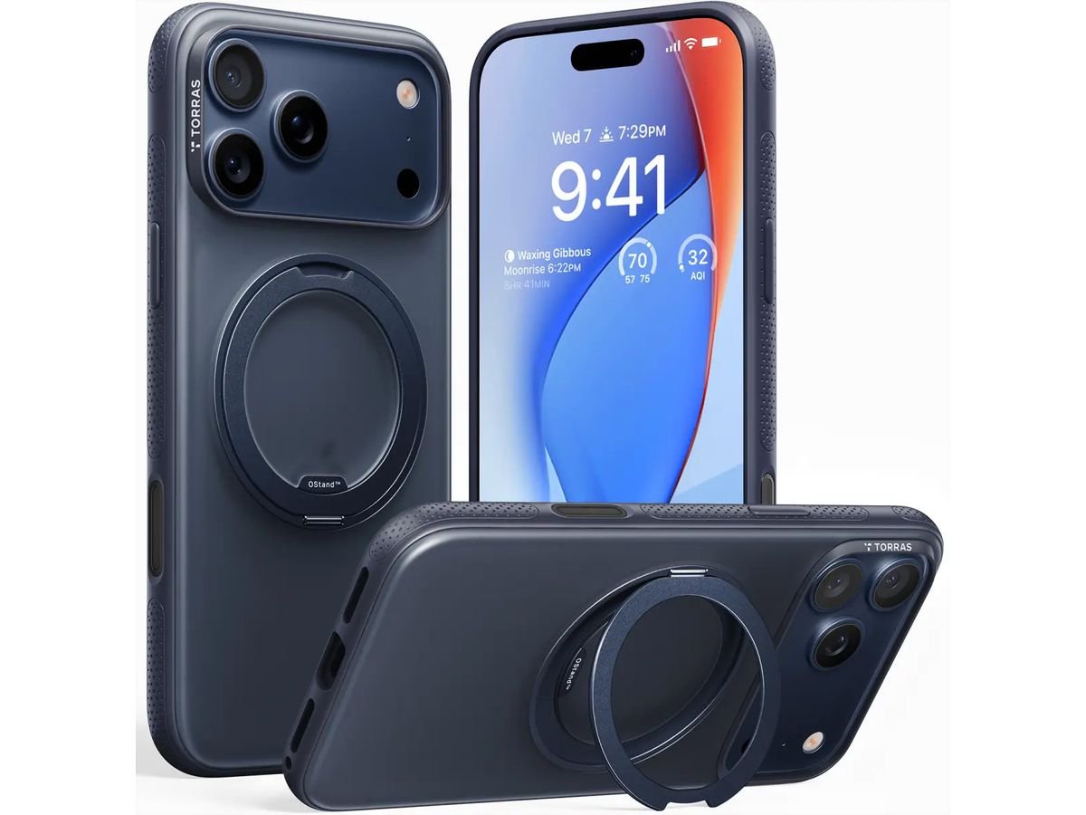 Torras Ostand R Fitness Case , iPhone 17 Pro, MagSafe, bleu