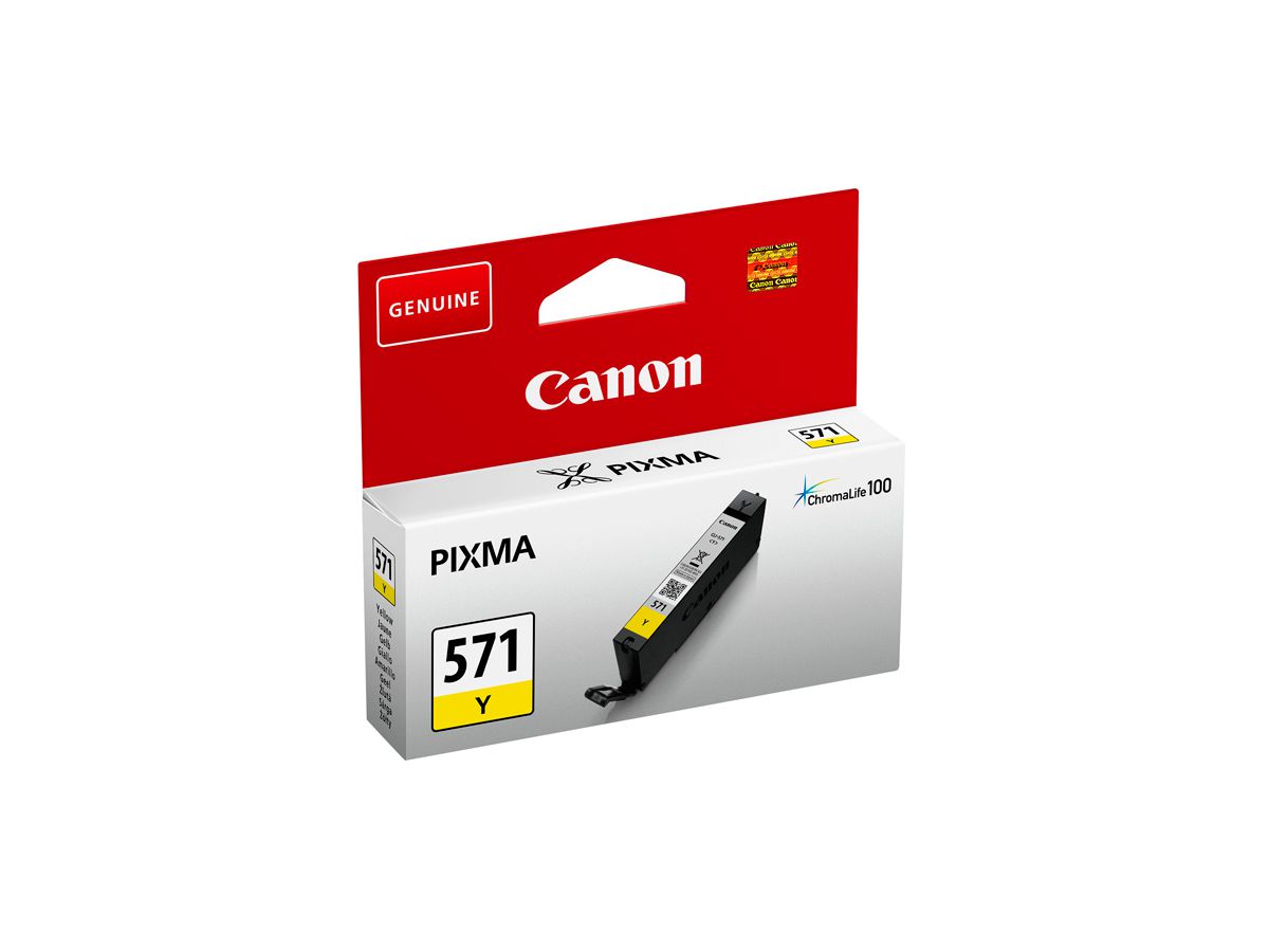 CANON CLI-571Y, Cartouche jaune, 7ml, pour PIXMA MG5750, MG5751, MG5752, MG5753,