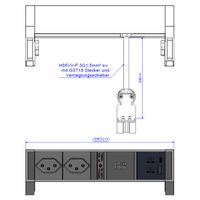 BACHMANN DESK2 ALU BLACK 2xCH T13, SUISSE