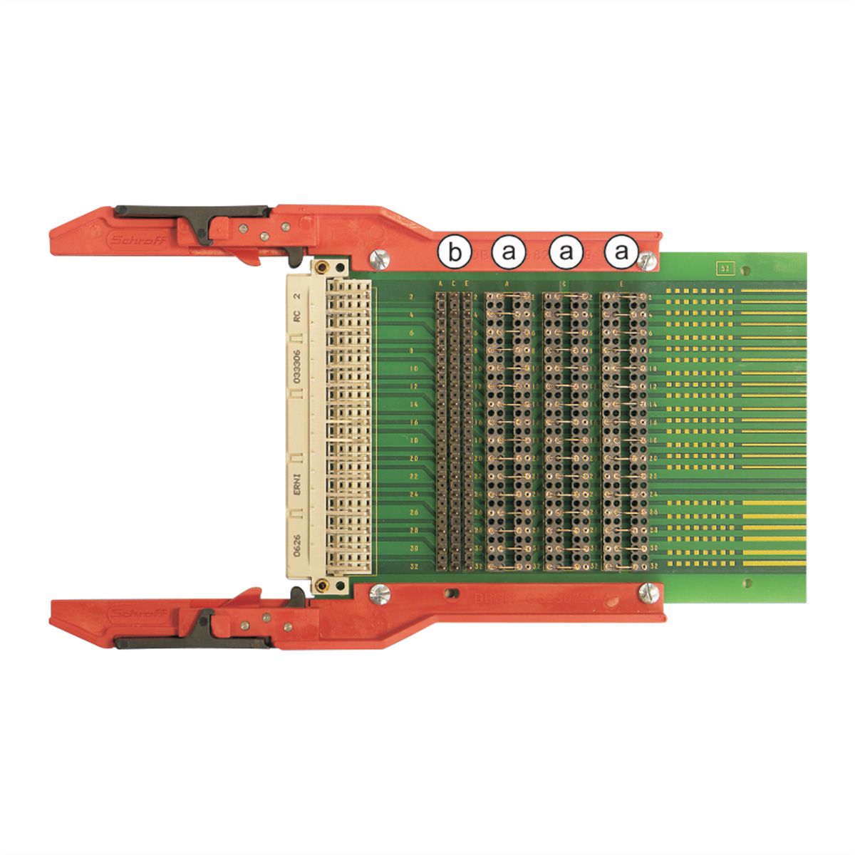 Adaptateur de test SCHROFF pour connecteur DIN type E, 3 U, 220 mm