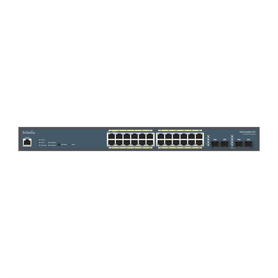 EnGenius EWS7928P-FIT 24-Port Gigabit PoE+ Switch, Administré, 240W avec 4 ports SFP