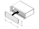 Face avant SCHROFF, pleine largeur, fendue, non blindée pour RatiopacPRO 6 U, AIR 7 U, 84 CV, 2,5 mm, alu