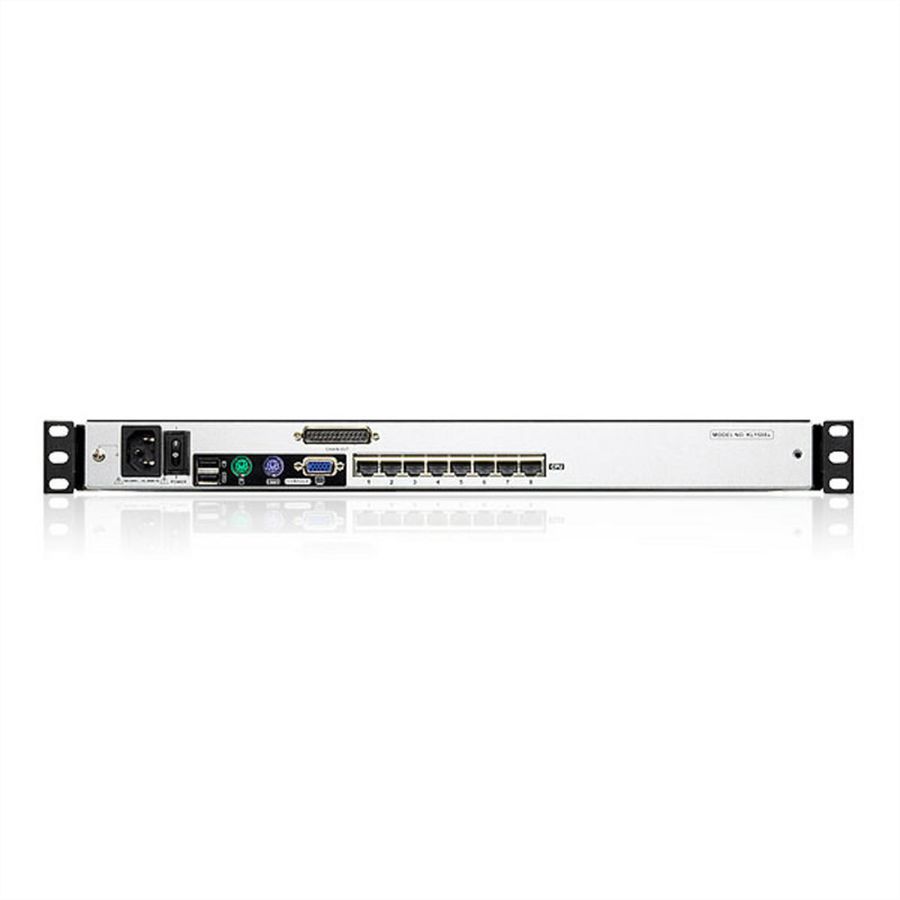 ATEN KL1508AN KVM-Switch, 48cm TFT, VGA, PS/2-USB über Kat 5, 8 Port, DE-Layout