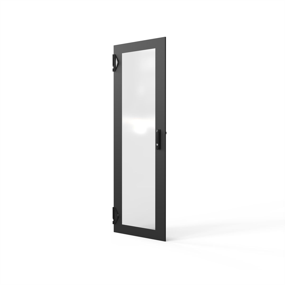 SCHROFF Porte en verre 1600H 600 IP55 fermeture 3 points RAL7021