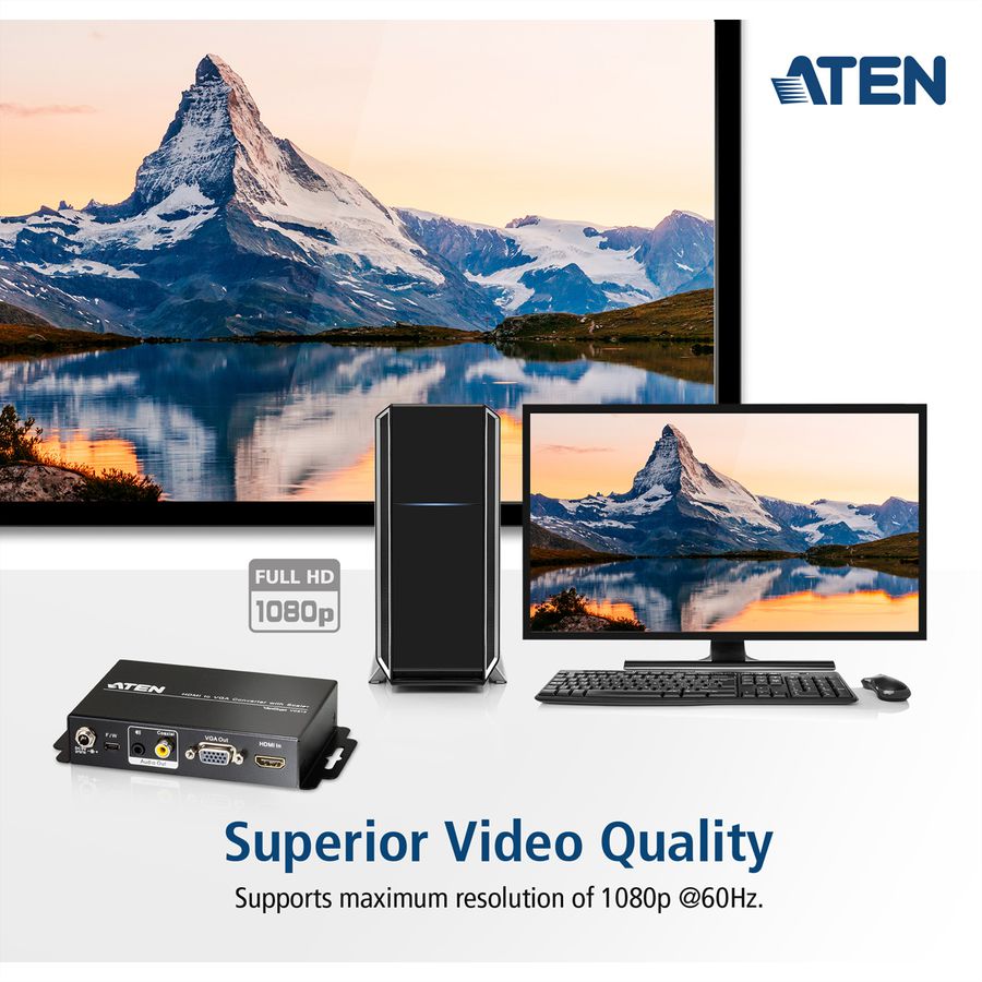 ATEN VC812 HDMI zu VGA Konverter mit Skalierfunktion
