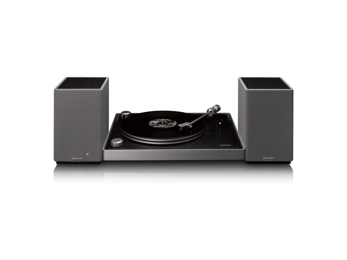 Lenco Haut-parleur actif, 2x40W, noir,, BT, opt.In, USB, AUX, SUB-Out, IR-FB.