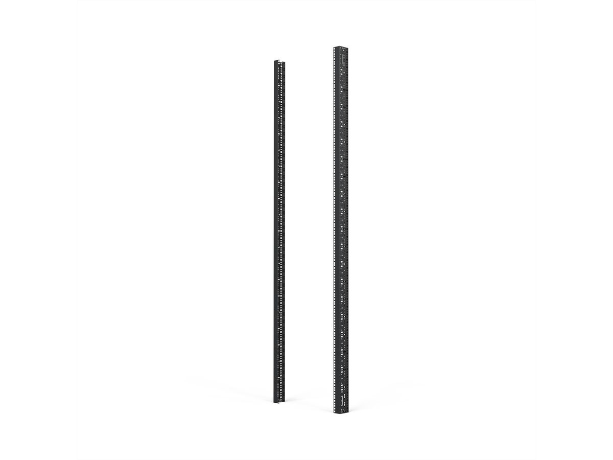 SCHROFF 19"-Winkelprofil mit Universal-Lochung (EIA), RAL 7021 - WINKELPROFIL 19"47HE 7021(2X)