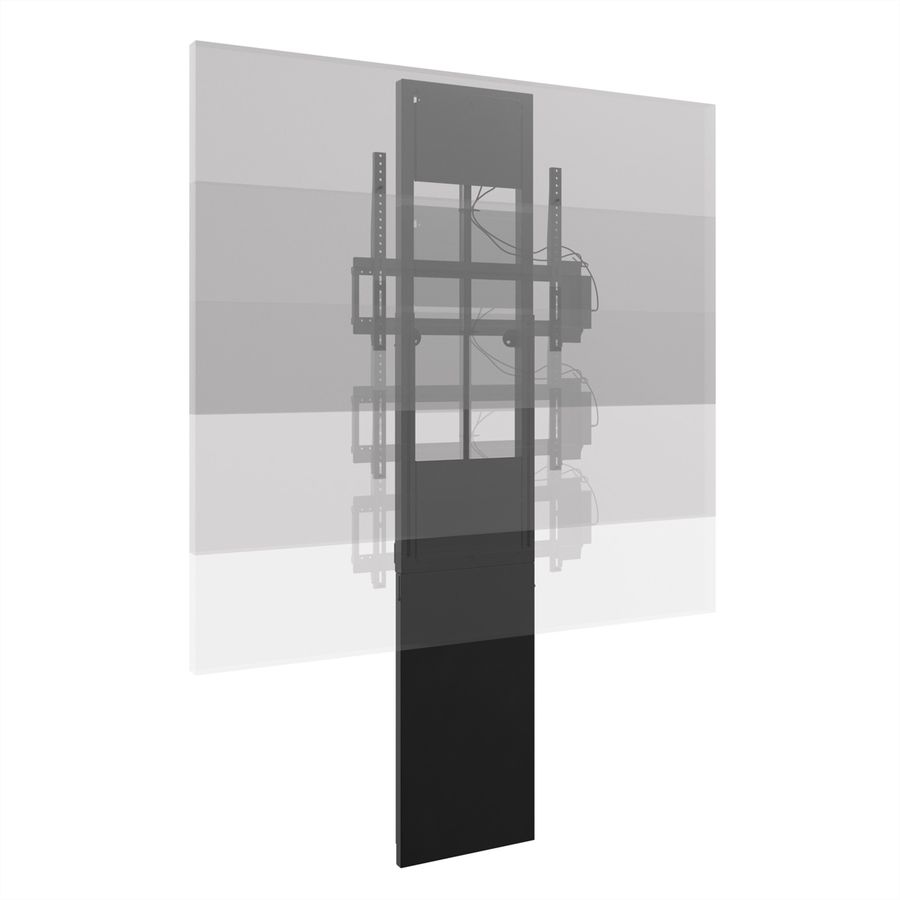 Hagor Support mural Moto Slim Stud, Motorisé, réglable hauteur, noir