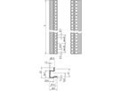 SCHROFF Eurorack 19", panneau/support coulissant, 34 U, AlZn