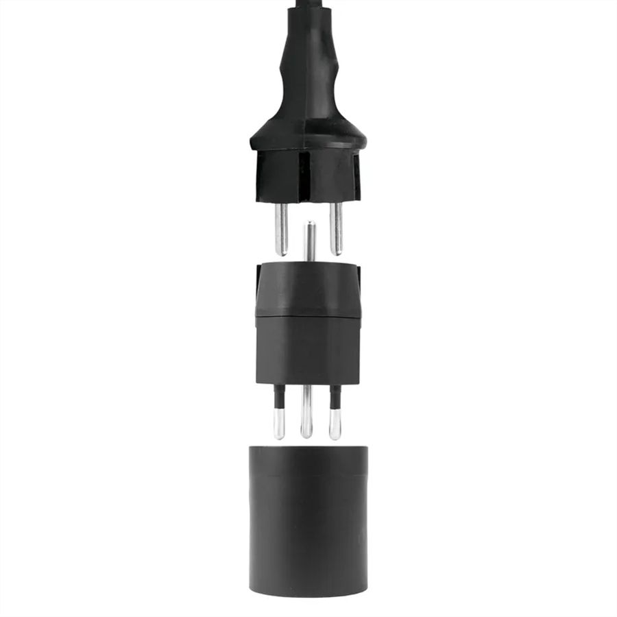 Steffen FIX Adapter DE/CH, CEE7/17 T12 3-polig dezentral schwarz